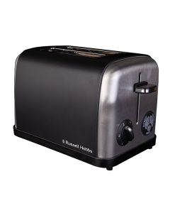RUSSELL HOBBS 2 SLICE MATT BLACK TOASTER - 13975b