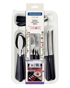 TRAMONTINA 25PCS TABLEWARE SET (BLACK) 