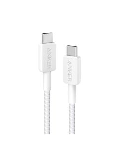 ANKER 322 USB-C TO USB-C 3ft BRAIDED CABLE - WHITE