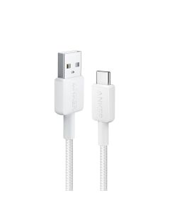 ANKER 322 USB-A TO USB-C 3ft BRAIDED CABLE - White