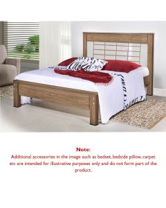 INCABRAS VIENA QUEEN BED - OFFWHITE CEDRO