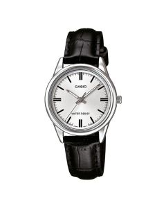 Casio Women's Quartz Watch with Leather Strap, Black,  (Model: lTP-V005L-7AUDF)