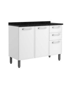 BERTOLINI KITCHEN BASE + COUNTER - 1.2M WHITE FINISH - 712465046