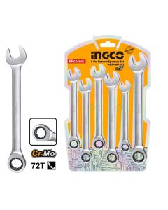Ingco 6 Pcs Ratchet Spanner Set