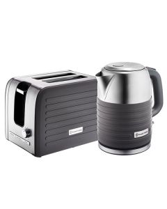 RUSSELL HOBBS GREY SILICONE TOASTER & KETTLE COMBO - RHSILP-8B