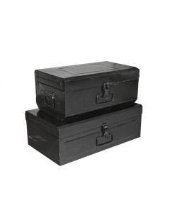 MONARCH 2PC SET HEAVY DUTY STEEL TRUNK - 28" & 32"