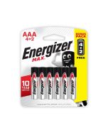Energizer Max: AAA – 6 Pack 4+2 Free