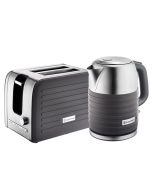 RUSSELL HOBBS GREY SILICONE TOASTER & KETTLE COMBO - RHSILP-8B